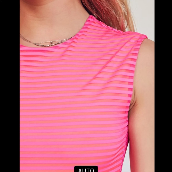 NWT Silence + Noise Shadow Striped Muscle Tee Dress - Picture 5 of 7